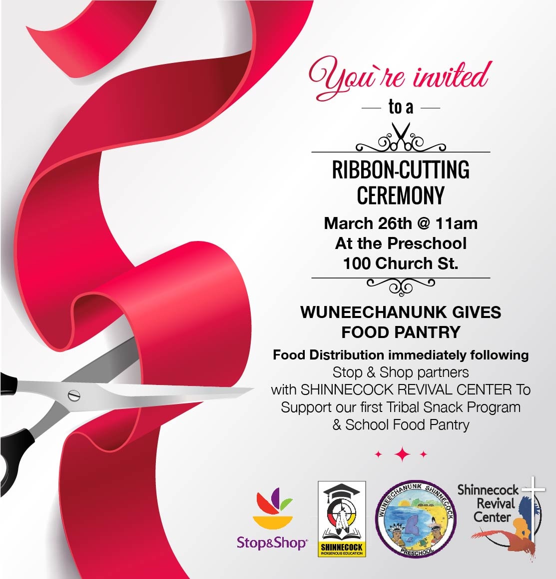 Ribbon cutting ceremony for our Kids Food Pantry on March 26, 2025